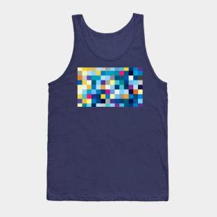 Colorful pixelated pattern squares Tank Top